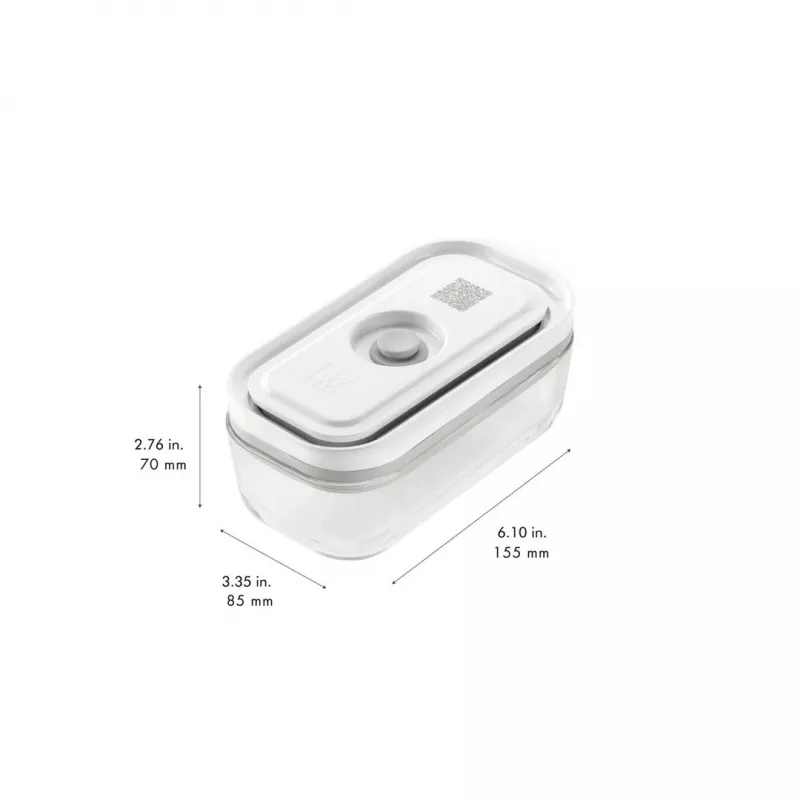 Pojemnik do przechowywania żywności ZWILLING FRESH & SAVE prostokątny zestaw szklano-plastikowy 3 szt., 0,35/0,75/1,6 l, hermetyczny, do kuchenki mikrofalowej/piekarnika/lodówki