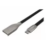Kabel NATEC USB-C/A 2.0 1m prati 1m czarny metal