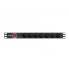 LANBERG PDU-07E-0200-IEC-BK PDU 1U 10A 7 gniazd francuskich 2m Czarny