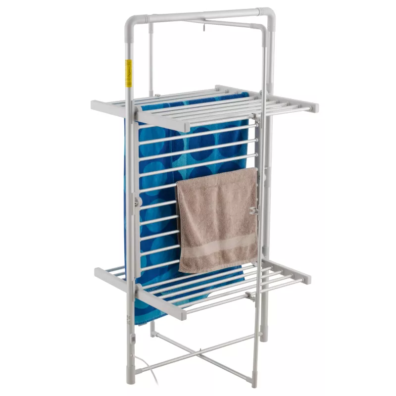 Elektryczna składana suszarka na pranie Adler AD 7829 — 300 W, 148×52×90 cm, biała, wolnostojąca