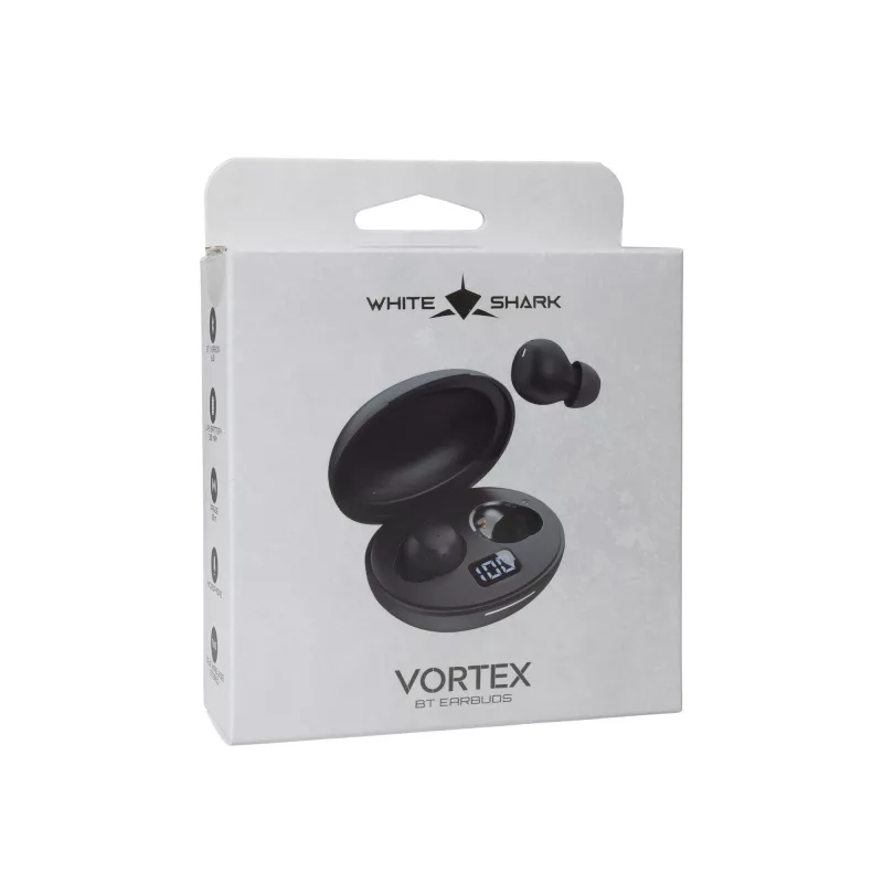 Bezprzewodowe słuchawki douszne White Shark GEB-TWS-02 Vortex Czarny