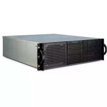 Inter-Tech 3U-30248 Rack Czarny, Stal nierdzewna