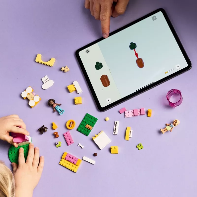 Zestaw konstrukcyjny LEGO Friends Plac zabaw dla szczeniąt 42665, 66 elementów, 2 minifigurki, wiek 4+
