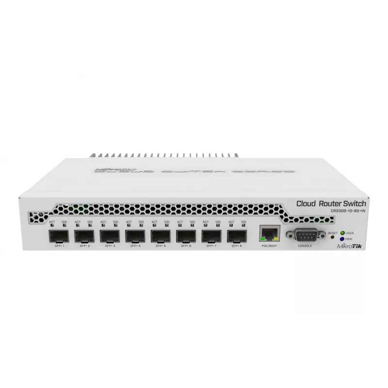 Mikrotik CRS309-1G-8S+ Zarządzany Gigabit Ethernet (10/100/1000) Power over Ethernet (PoE) Biały