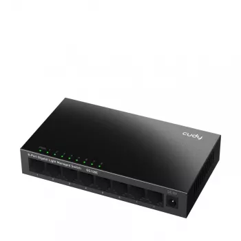 Zarządzalny przełącznik Cudy GS108E 8-portowy Gigabit Ethernet, 8x 10/100/1000 Mbps, obudowa metalowa, przełączanie 16 Gbps, IGMP i DHCP snooping