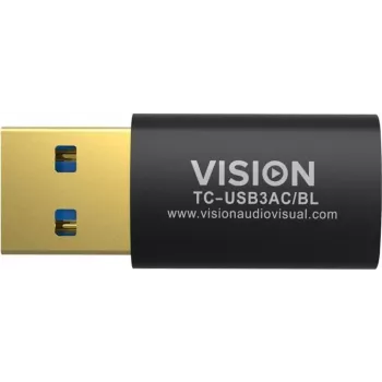 Vision Professional - Adapter USB - USB Typu A (M) na 24-pin USB-C (Ż) - USB 3.0 - Czarny (TC-USB3AC/BL)
