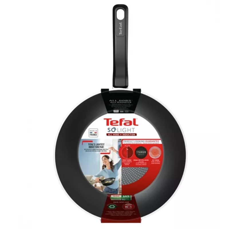 Patelnia Wok Tefal So Light 28 cm — indukcja, powłoka nieprzywierająca, lekka