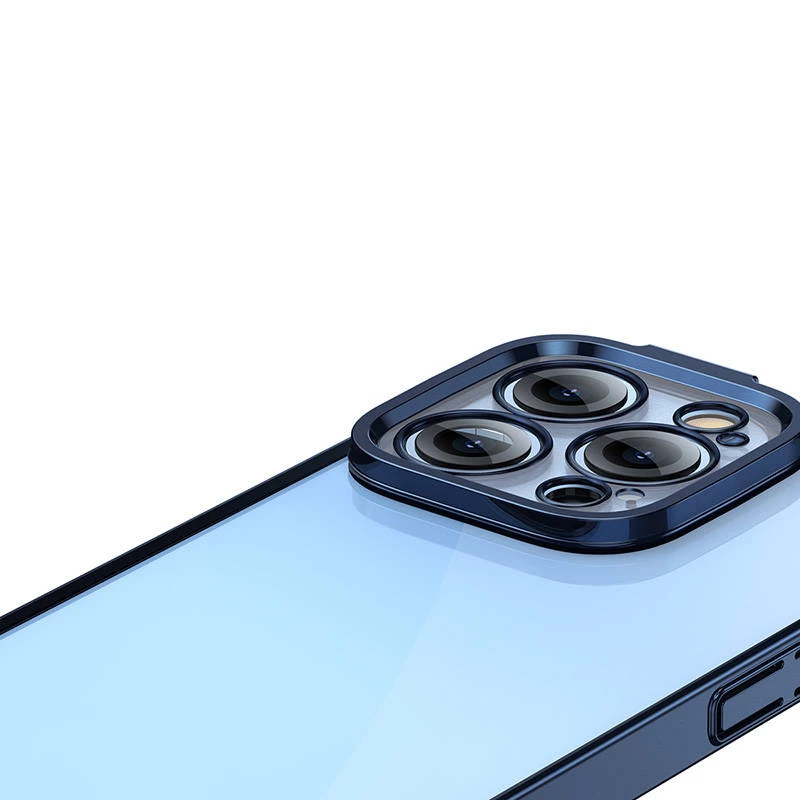 Etui ochronne Baseus do iPhone'a 14 Pro — przezroczyste, brokatowe, niebieskie