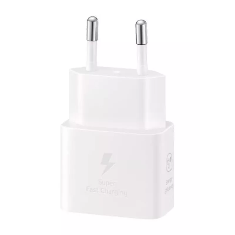Ładowarka ścienna USB-C Samsung EP-T2510 25W Biała, uniwersalna wewnętrzna szybka ładowarka z PPS
