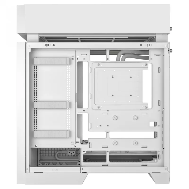Obudowa komputera stacjonarnego DeepCool CL6600 WH — biała, obsługa zasilaczy ATX/PS2/SFX/SFX-L, przód 140 mm, góra/tył 120/140 mm, napędy 2.5 cala i 3.5 cala