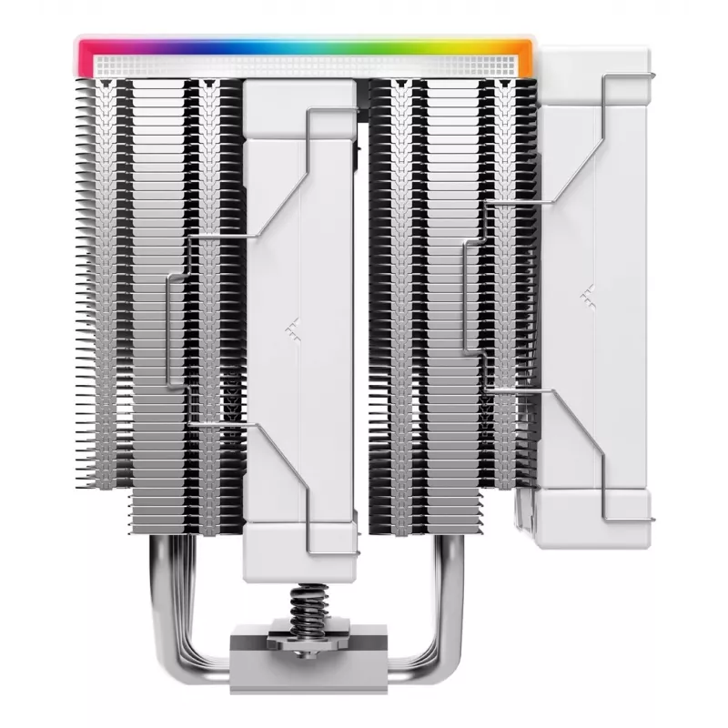 Chłodzenie powietrzne DeepCool AK620 Digital SE biały — dwa wentylatory 120 mm, 6 ciepłowodów, PWM, obsługa LGA 1700, wbudowany wyświetlacz