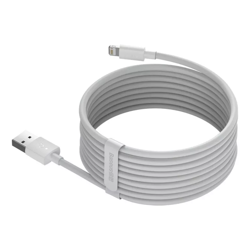 Kabel do telefonów komórkowych Baseus TZCALZJ-02 biały 1,5 m USB A Lightning