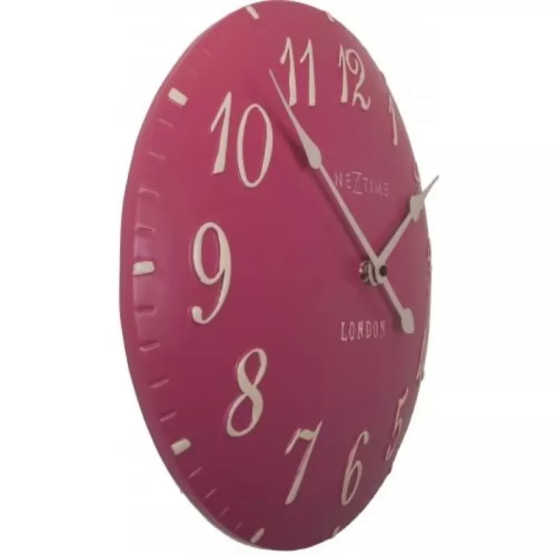 NeXtime klok 3084rz London Arabic, Ø34,5 cm, Ścienny, Różowo-biały