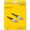 Kabel DeLOCK DisplayPort 16K 60 Hz 1 m srebrny metal
