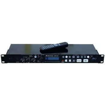 Odtwarzacz multimedialny Omnitronic DMP-102, odtwarzanie z USB i SD w obudowie rack 19 cali