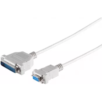 Kabel ShiverPeaks 78065-3, złącze Sub-D 9-stykowe (DE-9) do 25-stykowego (DB-25), przewód sprzęgający, 3 m