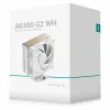 Chłodzenie powietrzne DeepCool AK400 G2 WH, wentylator 120 mm, maks. ciśnienie powietrza 3,33 mmH2O, 92×132×156 mm, biały