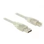 Kabel USB DeLOCK 83893 USB 2.0 1.5m USB A USB B Translucent