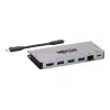 Stacja dokująca USB-C - 4K HDMI, USB 3.2 Gen 1, Hub USB-A, GbE, Czytnik kart, Ładowanie 100W PD, Odłączany przewód U442-DOCK5D-GY