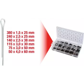 Zestaw zawleczek KS Tools 1000 sztuk 970.0330 — zestaw 1000 zawleczek
