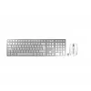 CHERRY DW 9100 cienki klawiatura mysz w zestawie uniwersalna RF Wireless + Bluetooth AZERTY francuski srebrny