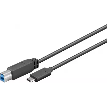 Kabel Wentronic Goobay USB 3.0 SuperSpeed > USB-C™, 1 m - wtyk USB 3.0 (typ B) > wtyk USB-C (67986)