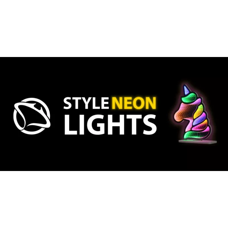 Neony MANTA Style UNICORN MASNL134MT z efektem tunelu — dekoracyjny panel LED do oświetlenia pokoju