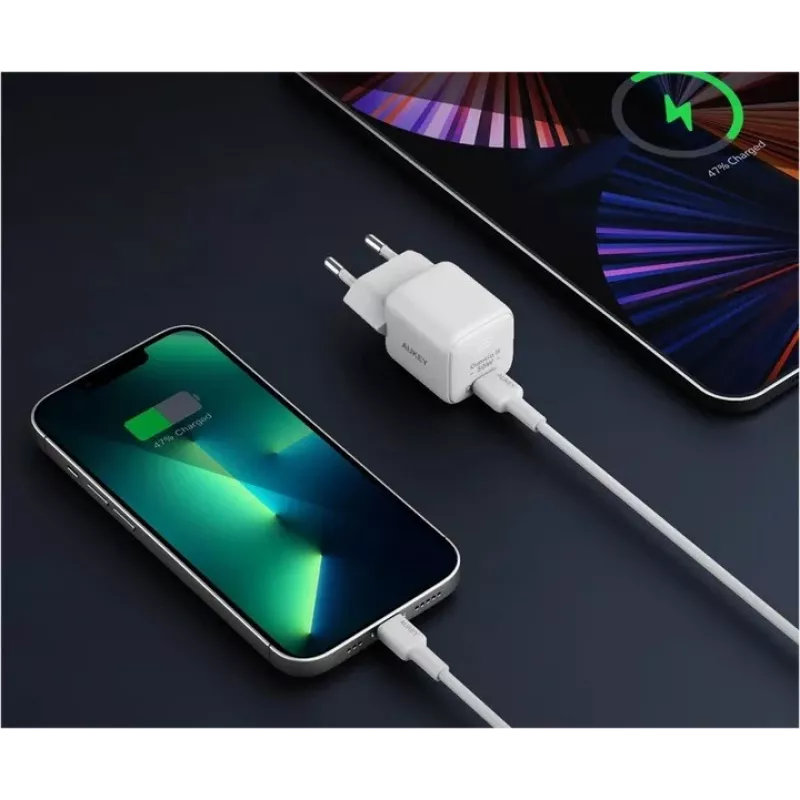 Ładowarka ścienna PA-B1L Biała Omnia II Mini 1xUSB-C PowerDelivery 30W 5A