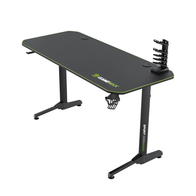 Biurko GameMax D140-CARBON — biurko gamingowe/biurowe, waga netto 20,5 kg, wymiary brutto 125×795×682 mm