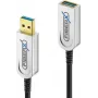 Kabel USB FiberX FX-I650-003 USB 3.2 Gen 1 3 m USB A Czarny Srebrny