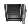 Szafa rack 19 cali LANBERG 22U 600x1000 mm, czarna, szklane drzwi przednie i tylne