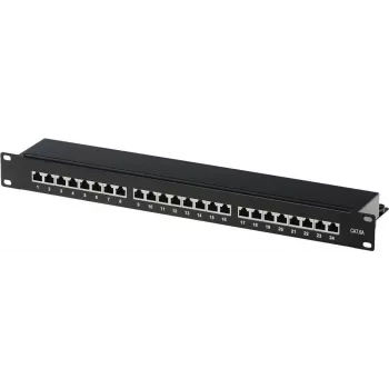 Patch panel helos 146868 — rack-mount RJ-45 24 porty