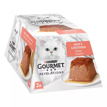Mokra karma dla kota Purina Gourmet Revelations Łosoś saszetka 2 x 57 g, dorosłe koty, 81% wilgotność