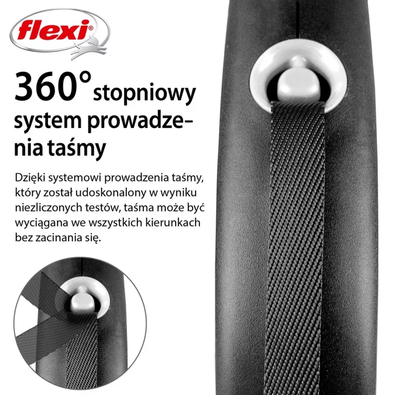 Flexi Czarny Design L 5 m Smycz dla psa zwijana