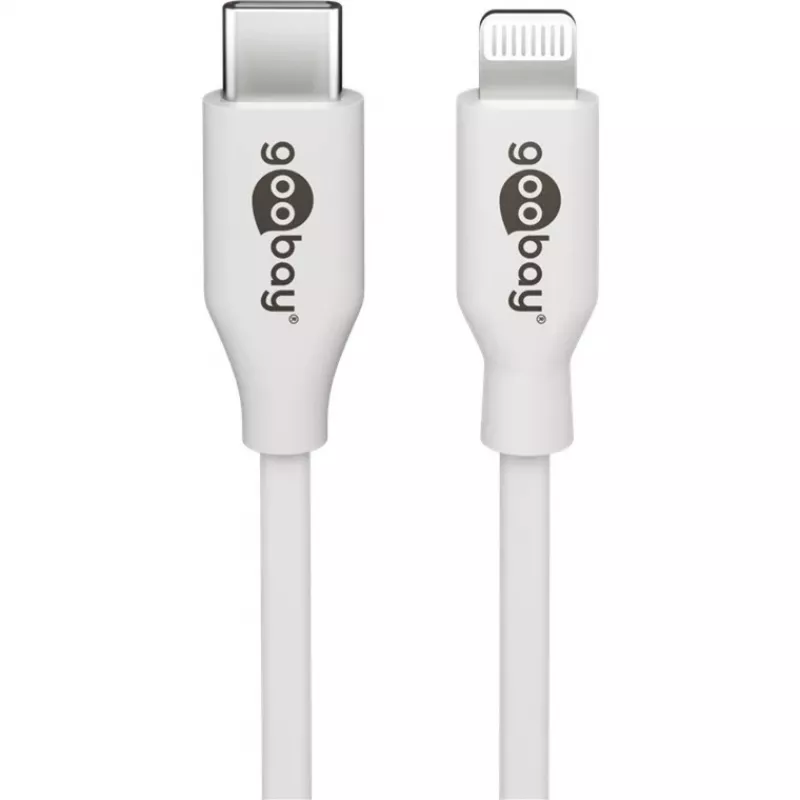 Apple Lightning / USB-C PD zestaw do ładowania 30 Watt, ładowarka biała, kabel 1 metr, PD