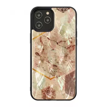 Ochronne etui na telefon iKins dla Apple iPhone 12 Pro Max — wzór różowego marmuru