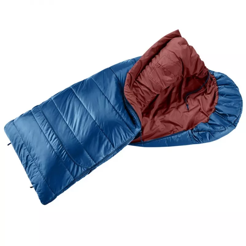 Dziecięcy śpiwór Deuter Starlight SQ (130-170 cm) - nightniebieski/redwood