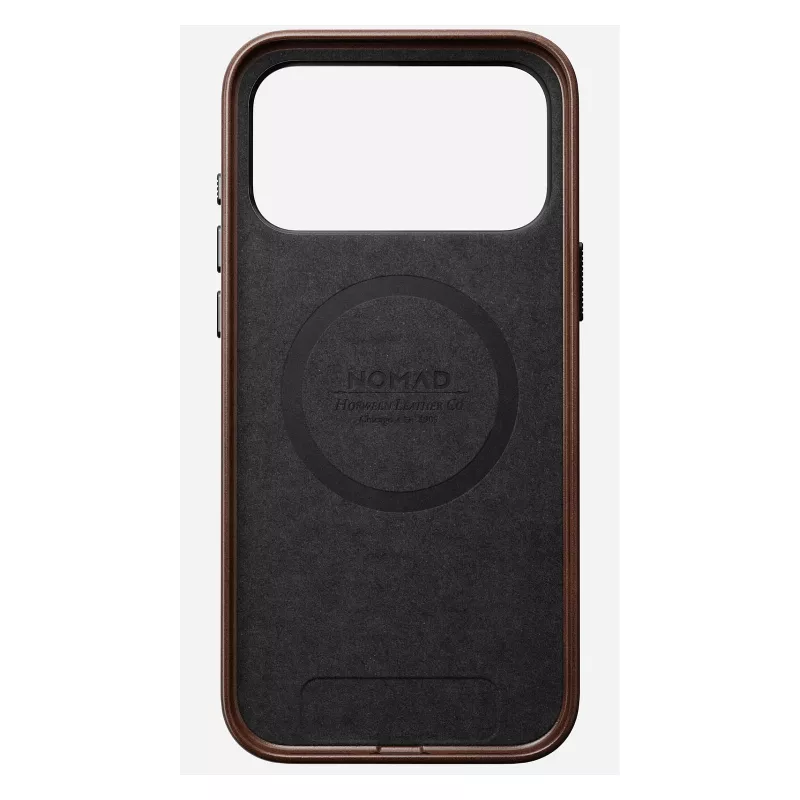 Etui na telefon komórkowy Nomad Traditional Leather etui do iPhone 17 Pro Max, skóra/aluminium/mikrofibra, pasuje do 6,9 cala (Brązowy)