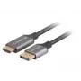 Lanberg CA-DPHD-20CU-0018-BK przejściówka kabel wideo 1.8 m DisplayPort HDMI Type A (Standard) Czarny, Srebrny
