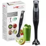Blender ręczny CLATRONIC SM 3824 — 600 W, 2-biegowy, ostrze ze stali nierdzewnej, czarny