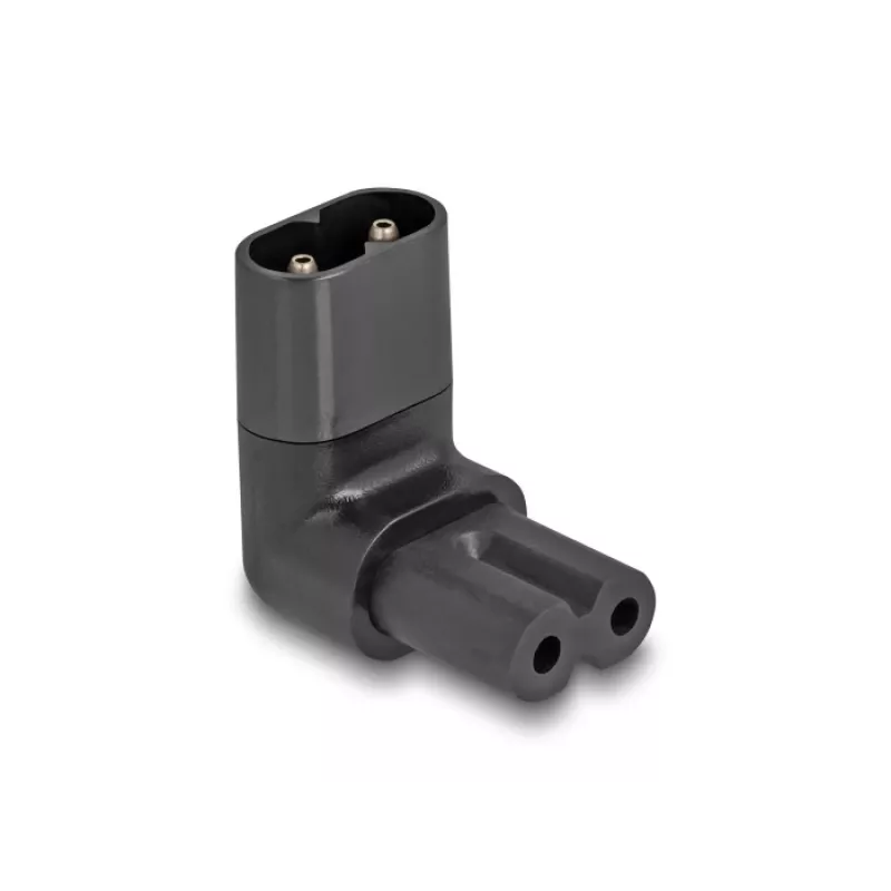 DeLOCK Netzadapter IEC 60320 C8 na gniazdo C7 2,5 A 90° Czarny