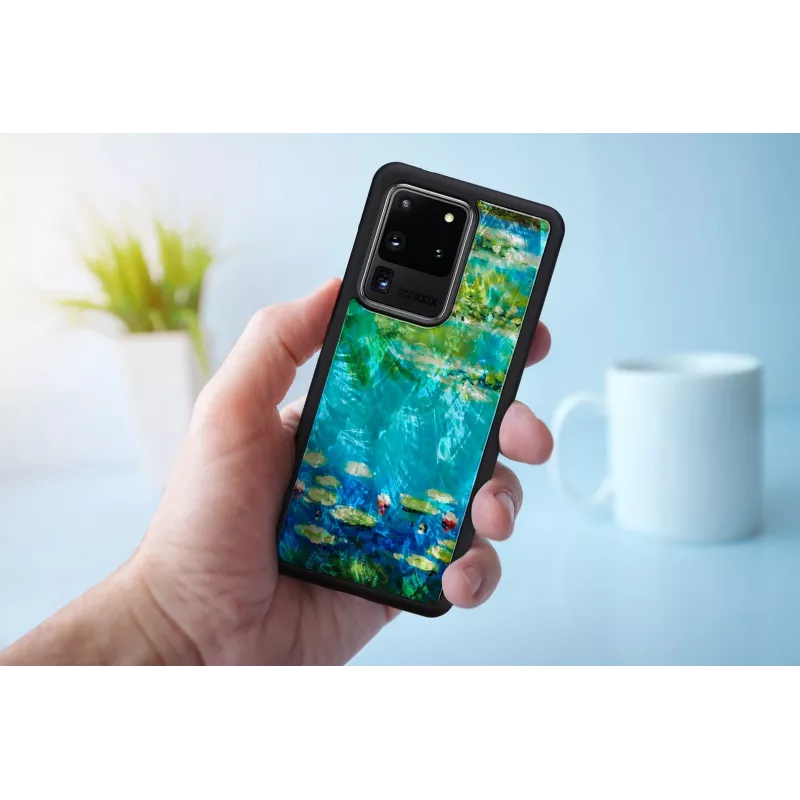 Etui ochronne iKins do Samsung Galaxy S20 Ultra — nadruk czarne lilie wodne