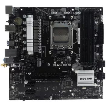 Płyta główna BIOSTAR A620MP-E PRO — AMD A620 microATX, Socket AM5, DDR5, 4 DIMM, max 128 GB, 2.5Gb LAN