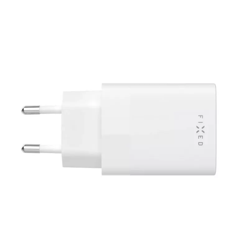 Podróżna ładowarka USB-C FIXED FIXC30N-C-WH — kompaktowy, 30 W adapter USB-C, szybkie ładowanie z jednym portem