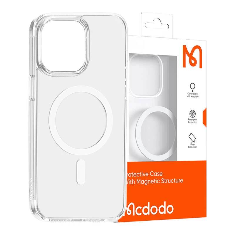 Magnetyczne etui McDodo do iPhone 15 Pro (przezroczyste)