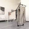 Suszarka do ubrań VILEDA Infinity Flex Ultimate Telescopic — czarna, aluminium lakierowane, 30 m powierzchni suszenia, składana, kółka