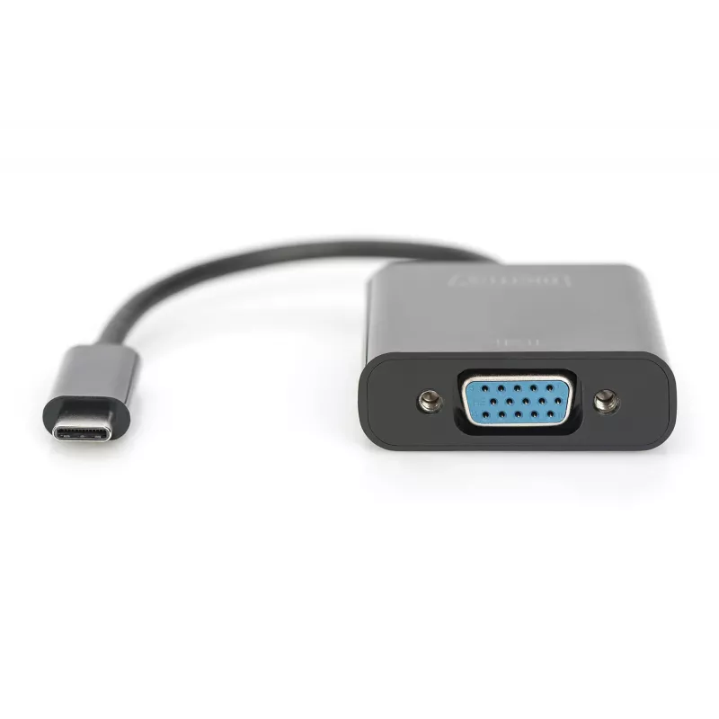 DIGITUS DA-70853 adapter USB-C – VGA, Full HD 1080p, czarny