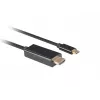 Przewód Lanberg USB-C na HDMI, 0,5 m, 4K/60Hz, czarny | Lanberg | Przewód USB-C na HDMI | CA-CMHD-10CU-0005-BK | 0,5 m