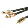 Kabel połączeniowy audio ROLINE GOLD 3,5 mm stereo - 2x RCA, wtyk / wtyk 10 (11.09.4279)