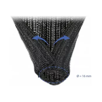 Oplot kablowy DeLOCK 19033 10 m x 16 mm czarny